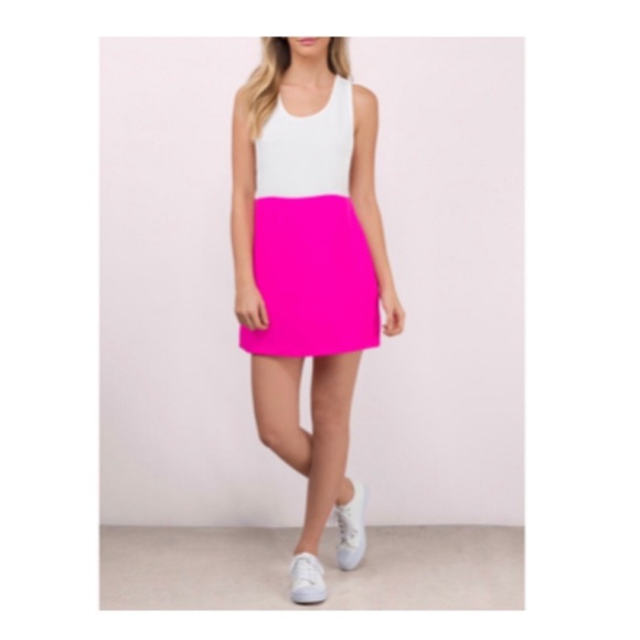 NWT Tobi Dress - A Step Above - Pink & White Color Block Dress / Small - Picture 3 of 8